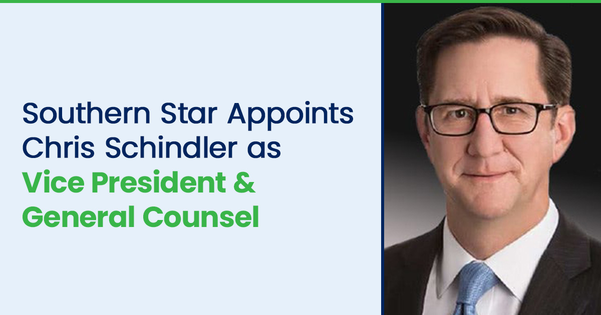 Chris Schindler joins Southern Star as Vice President and General Counsel