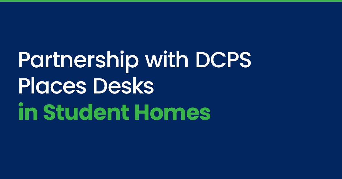 Partnership with DCPS places desks in student homes