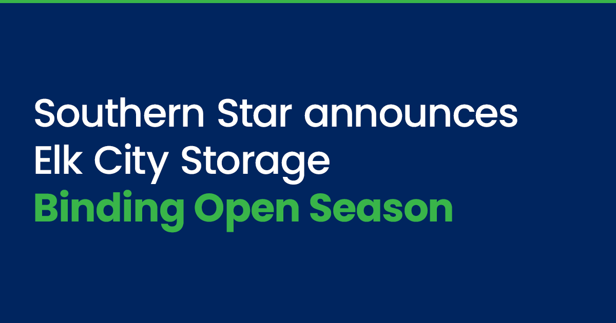 Southern Star announces Elk City Storage Binding Open Season
